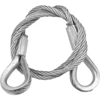 Cabo de aço EUROLITE 600 x 3 mm prateado com olhal, modelo 5801048F