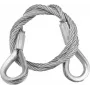 Cabo de aço EUROLITE 600 x 3 mm prateado com olhal, modelo 5801048F