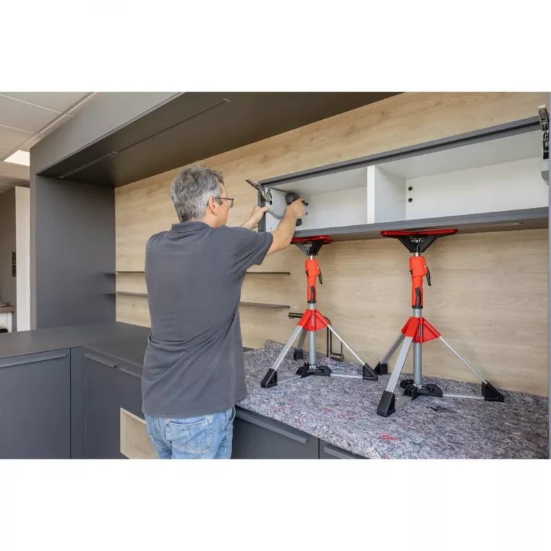 Suporte de teto e montagem Bessey STE90 ajustável 575–910 mm com alavanca de bomba