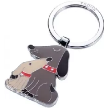 Porta-chaves TROIKA design em metal DOG & DOGGY KR18-05/BR