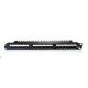 Digitus DN-91524U-EC patch panel de 19" com 24 portas Cat5e U/UTP, 1U, com suporte para cabos, preto