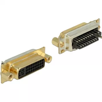 DVI 24+5 conector fêmea, versão para soldar, ficha prateado