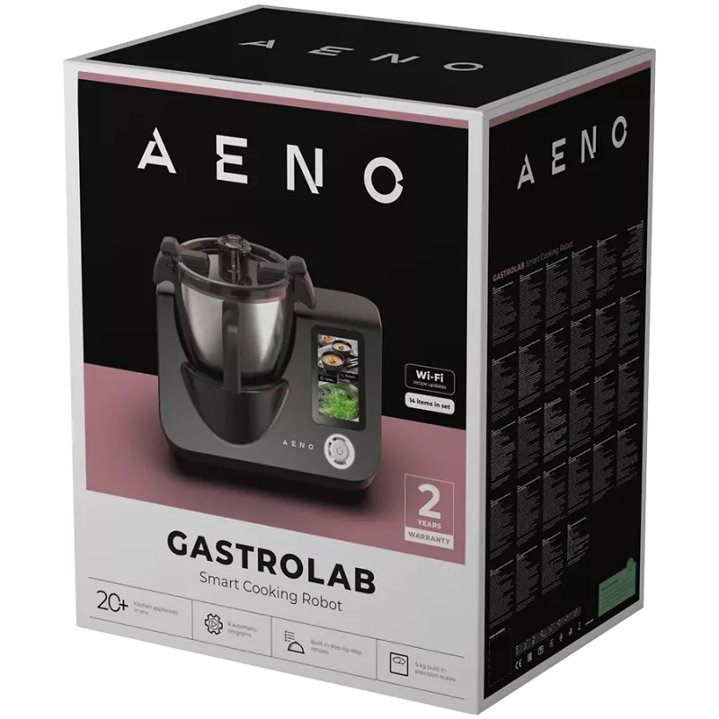 Robot de cozinha inteligente CR1S: taça 3,5 L, 8 programas automáticos, 12 velocidades, 1000 W (potência de aquecimento), 600 W (potência do motor), intervalo de temperatura: 37-130 °C, balança de cozinha integrada