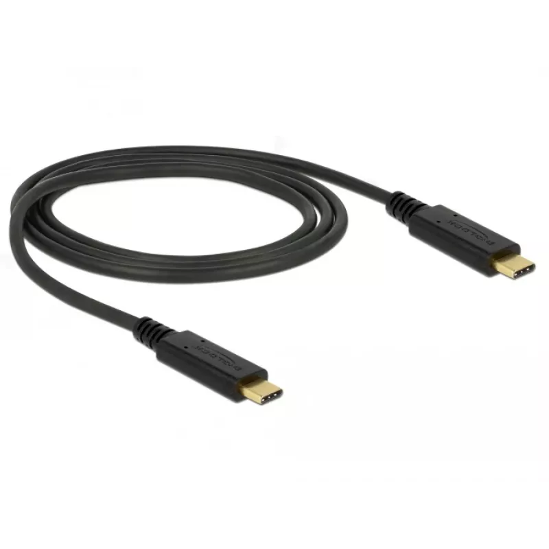 Cabo USB DeLOCK 85531 USB 3.2 Gen 2 1 m USB C preto