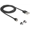 Cabo USB DeLOCK 85723 USB 2.0 1,1 m USB A USB C/Micro-USB B preto