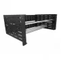 Delock kit de montagem em calha DIN - montável em rack - preto - 4U - 48,3 cm (19