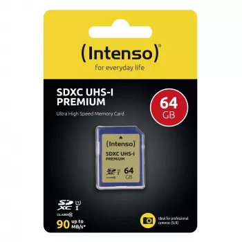 Cartão de memória Intenso 64 GB SDXC UHS-I Class 10 3421490