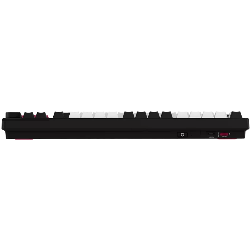 LORGAR KBP70TKLW, Teclado de gaming mecânico TKL sem fios Pro, preto/vermelho, layout EN