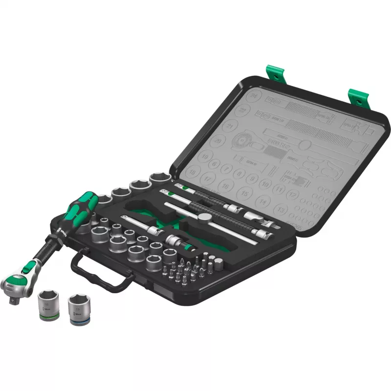 Wera 8100 SA/SC 2 conjunto Zyklop chave de roquete