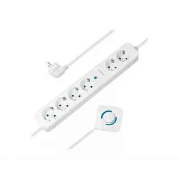 Extensão de alimentação LogiLink LPS271 1.5m 6 tomadas AC interior branco