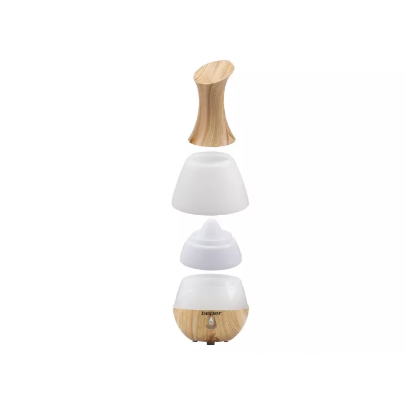 Beper 70.405 difusor de aromas ultrassónico, 235 ml, luz LED de 7 cores, 4 W, desativação automática