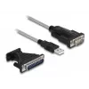 Adaptador DeLOCK USB 2.0 Type-A para série RS-232 D-Sub 9 + D-Sub 25