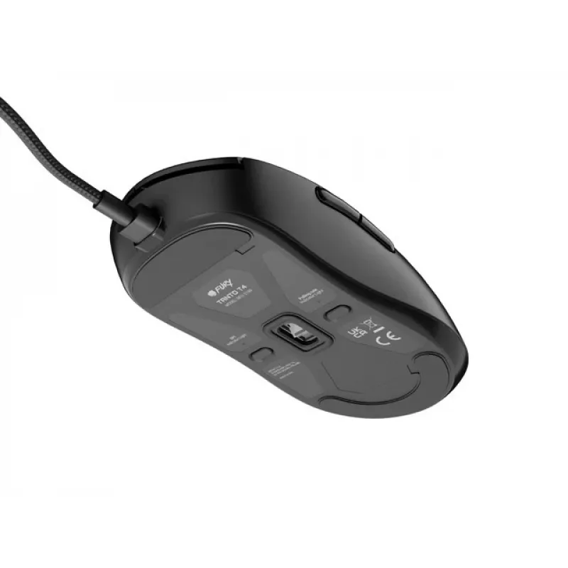 RATO GAMING FURY TANTO T4 12000DPI RGB PRETO PROGRAMÁVEL