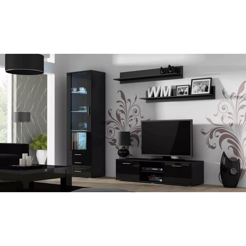 Suporte de TV Cama SOHO 140 preto/preto brilhante
