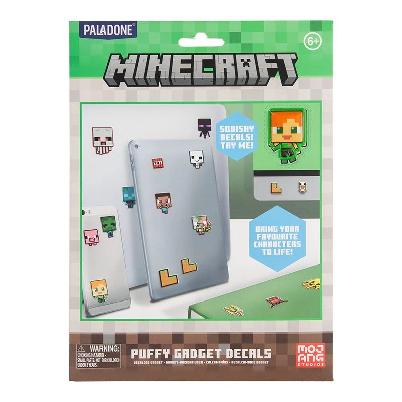 Autocolantes decorativos Puffy Paladone Minecraft PP13218MCF — autocolantes decorativos Puffy para dispositivos