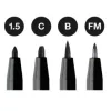 Faber-Castell Pitt Artist Pen FC-167153, preto, 4 unid.