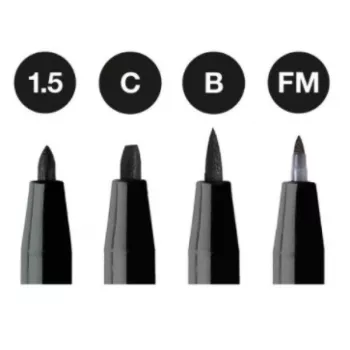 Faber-Castell Pitt Artist Pen FC-167153, preto, 4 unid.