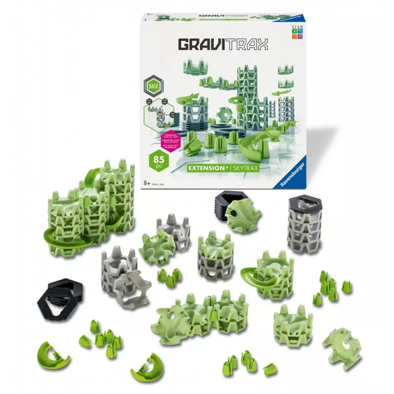 Pista de berlindes Ravensburger GraviTrax expansão Skytrax a partir dos 8 anos