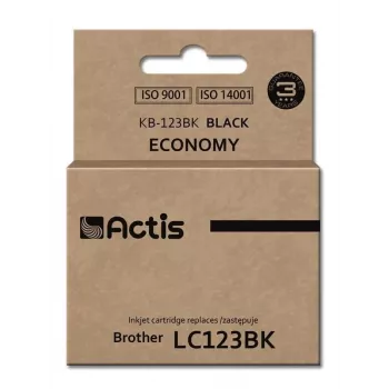 Tinta Actis KB-123Bk (substituto do Brother LC123BK/LC121BK; Standard; 15 ml; preto)