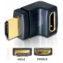 Adaptador HDMI DeLOCK 65072 HDMI macho para HDMI fêmea, 90° para cima