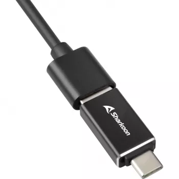 Sharkoon Hub de interface USB 3.2 Gen 1 (3.1 Gen 1) Type-C 5000 Mbit/s preto