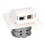 Tomada de parede de fibra ótica FTTH Digitus DN-93201 adaptador SC/LC 86x30x86mm