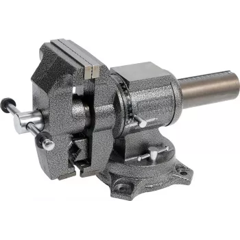 Torno YATO YT-6505, ferro fundido, 10 cm de abertura, base giratória, 11 kg