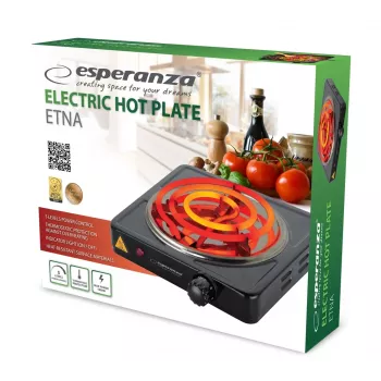 Placa Esperanza EKH012K preta de bancada 21 cm 1 zona(s)