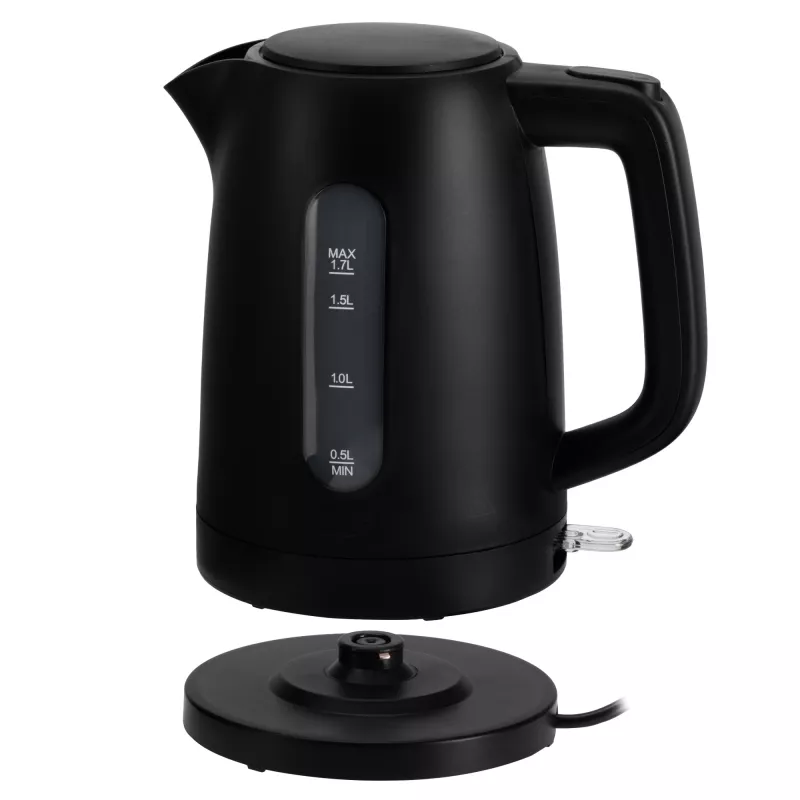 Adler AD 1379b jarro elétrico, 1,7 l, 2200 W, base giratória de 360°, preto