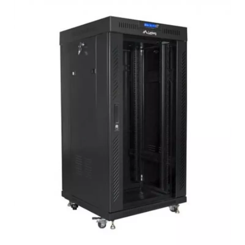 Armário Rack 19 polegadas 22HE 600x600 mm preto LANBERG FF01-6622-12BL