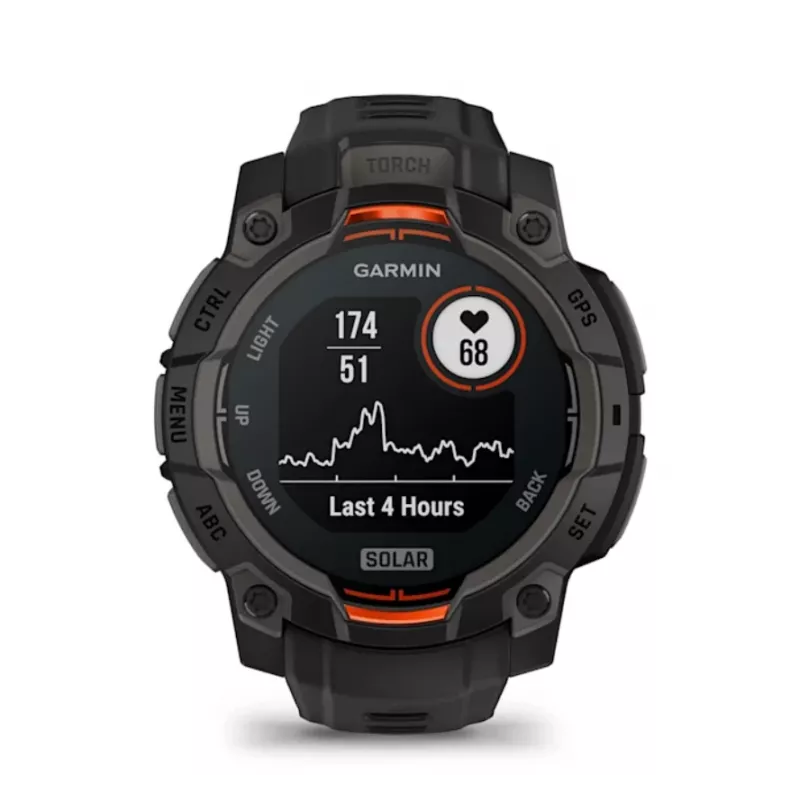 Garmin Instinct® 3 – 45 mm, relógio solar preto