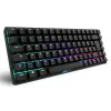 Teclado gaming mecânico Sharkoon Skiller SGK50S3 PBT preto amarelo RGB