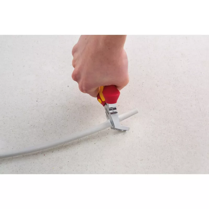 Wiha 38552 TriCut Professional electric Z 14 1 06 alicate de instalação / descarnador de fios, 170 mm, vermelho/amarelo