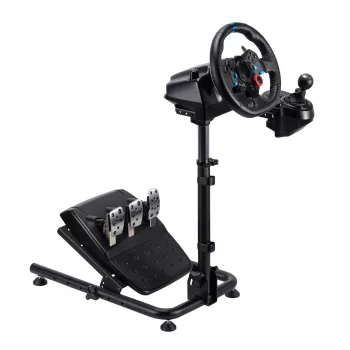 White Shark CONQUEROR-2 Suporte de volante dobrável para corridas com suporte para alavanca de velocidades