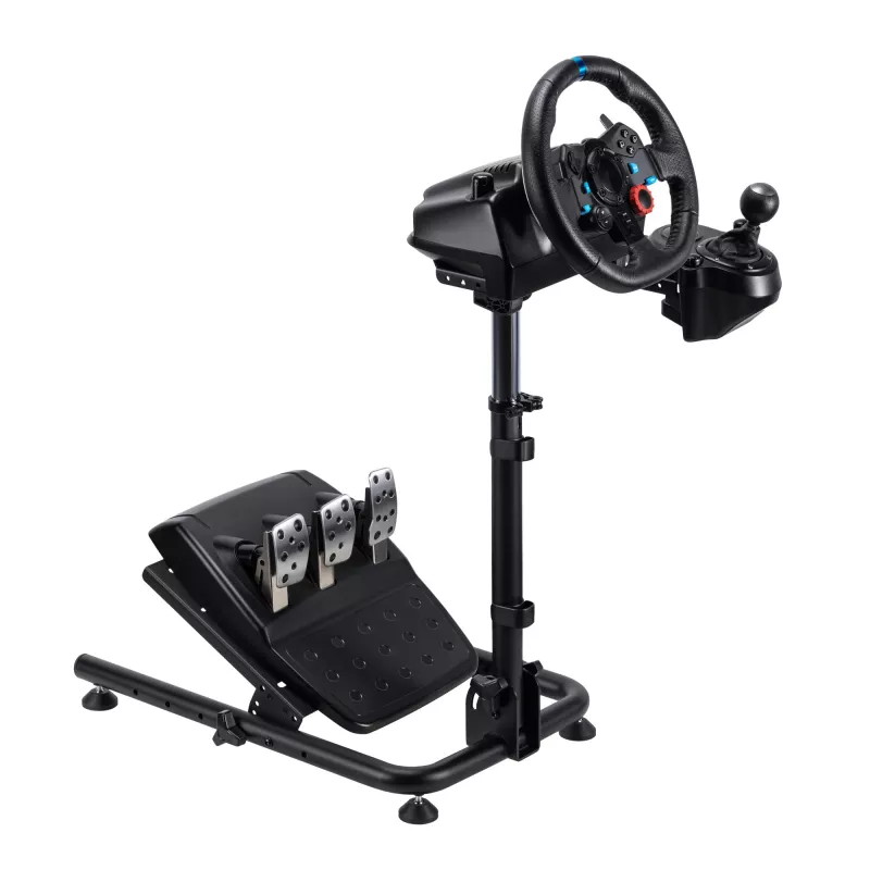 White Shark CONQUEROR-2 Suporte de volante dobrável para corridas com suporte para alavanca de velocidades