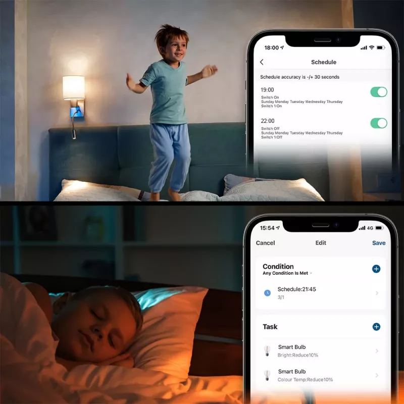 Lâmpada Smart WiFi Tellur TLL331341 9W RGB dimmer — Wi‑Fi RGB LED 9W, regulável
