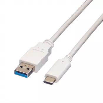 VALUE - cabo USB - USB 3.0 (macho) para USB Type-C (macho) - 5 V - 900 mA - 1 m - branco (11.99.9011)