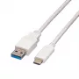 VALUE - cabo USB - USB 3.0 (macho) para USB Type-C (macho) - 5 V - 900 mA - 1 m - branco (11.99.9011)