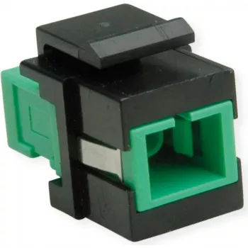 Keystone de fibra ótica ROLINE SC/SC simplex monomodo OS2 APC - fibra monomodo