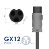 Carregador Akyga AK-EV-11 para trotinete elétrica de 36 V, 42 V / 2 A 84 W, GX12 3 pinos 9 mm, 1 m