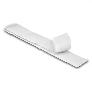 DeLOCK fita de velcro autoadesiva C 1 m x L 20 mm branca