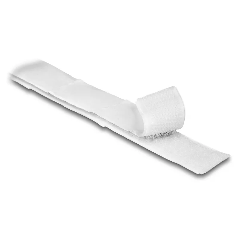DeLOCK fita de velcro autoadesiva C 1 m x L 20 mm branca