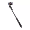 Bastão de selfie com tripé Crong CRGSGU1BLK alumínio Bluetooth com pernas dobráveis e suporte para telemóvel