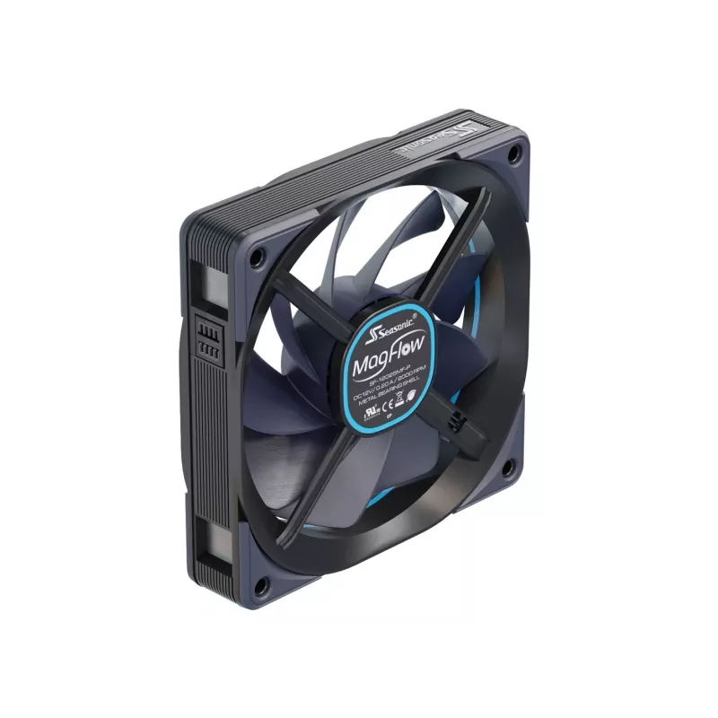 Kit de 1 ventoinha Seasonic MagFlow para caixa de computador 12 cm preto 1 unid.
