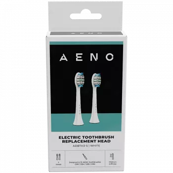 Cabeças de escova de substituição AENO, Branco, cerdas Dupont, conjunto de 2 (para ADB0003/ADB0005 e ADB0004/ADB0006)