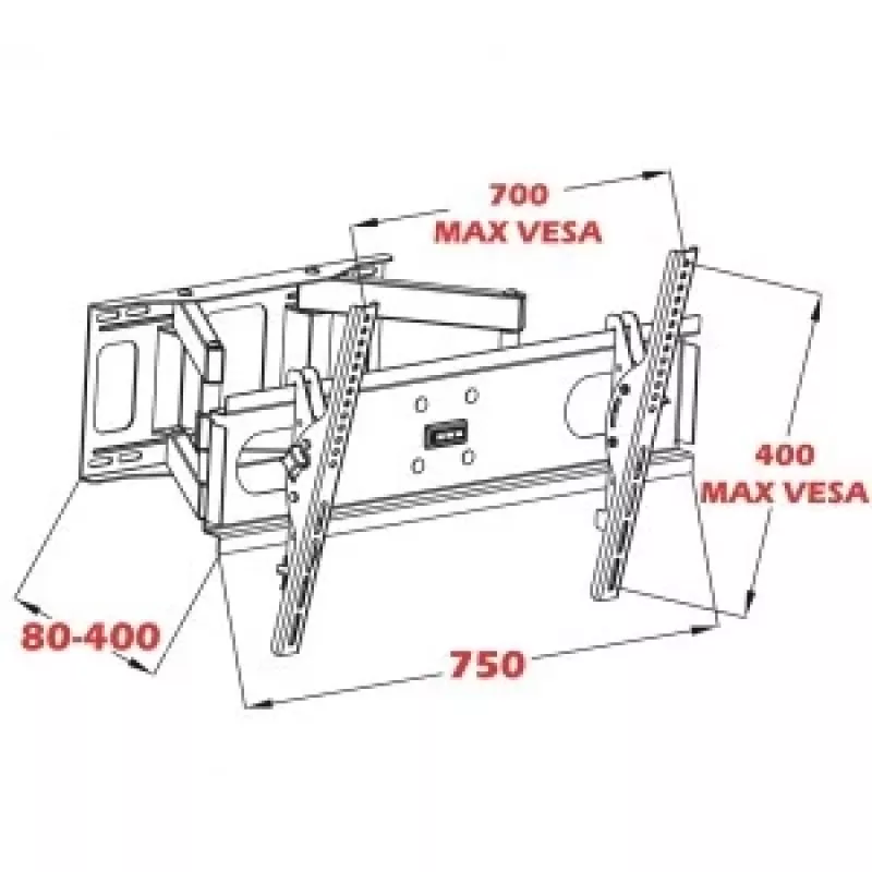 Suporte para TV LCD/LED 14-42 35 kg ART AR-44