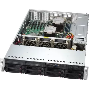 Servidor barebone Supermicro SYS-621P-TRT Intel C741 LGA 4677 (Socket E) Rack (2U) prateado (SYS-621P-TRT)