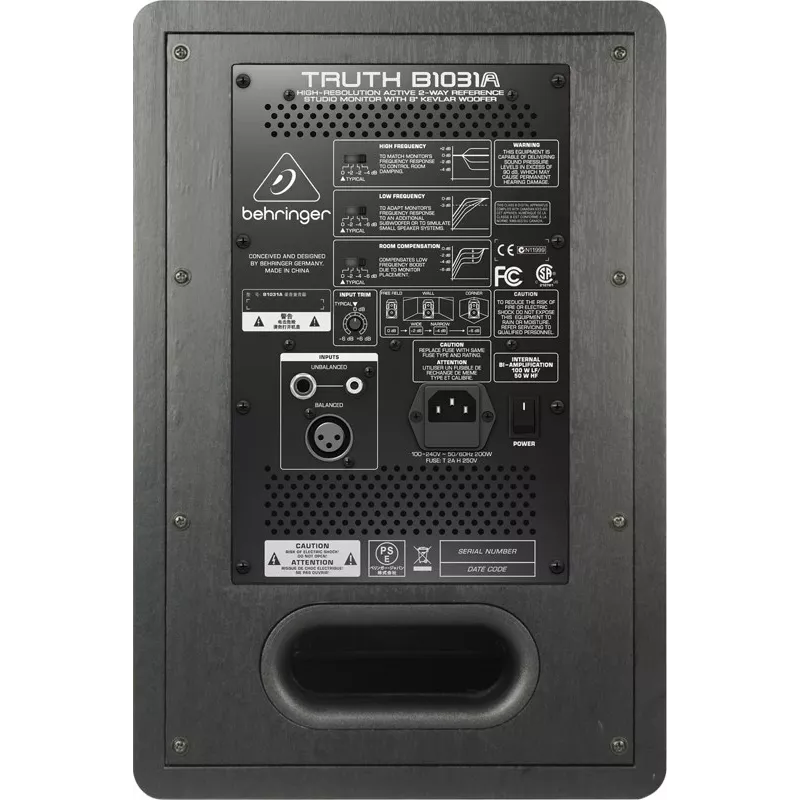 Behringer Truth B1031A 2 vias prateado, amarelo com fios 100 W