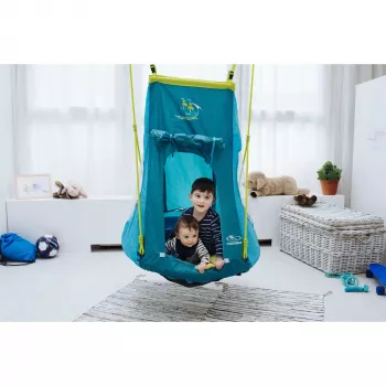 Balanço de ninho com tenda Pirate 90 (turquesa)
