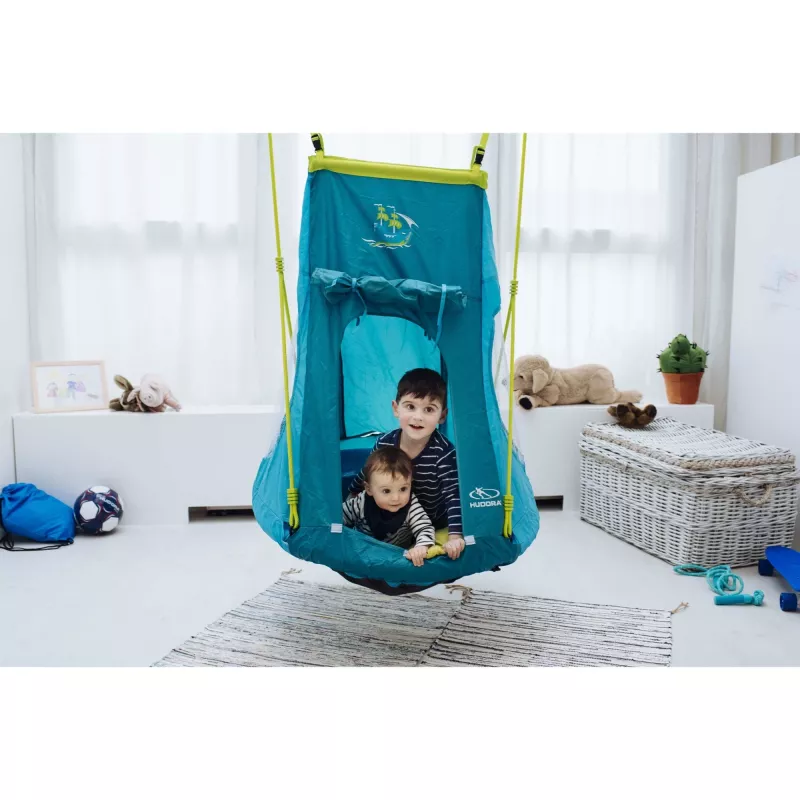 Balanço de ninho com tenda Pirate 90 (turquesa)